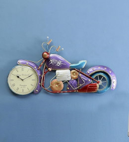 Metal Hand Painted Bike Wall Clock