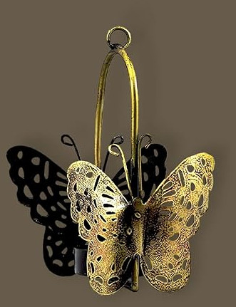 Metal Butterfly Candle Holder
