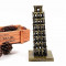 Metal Tower of Pisa Showpiece